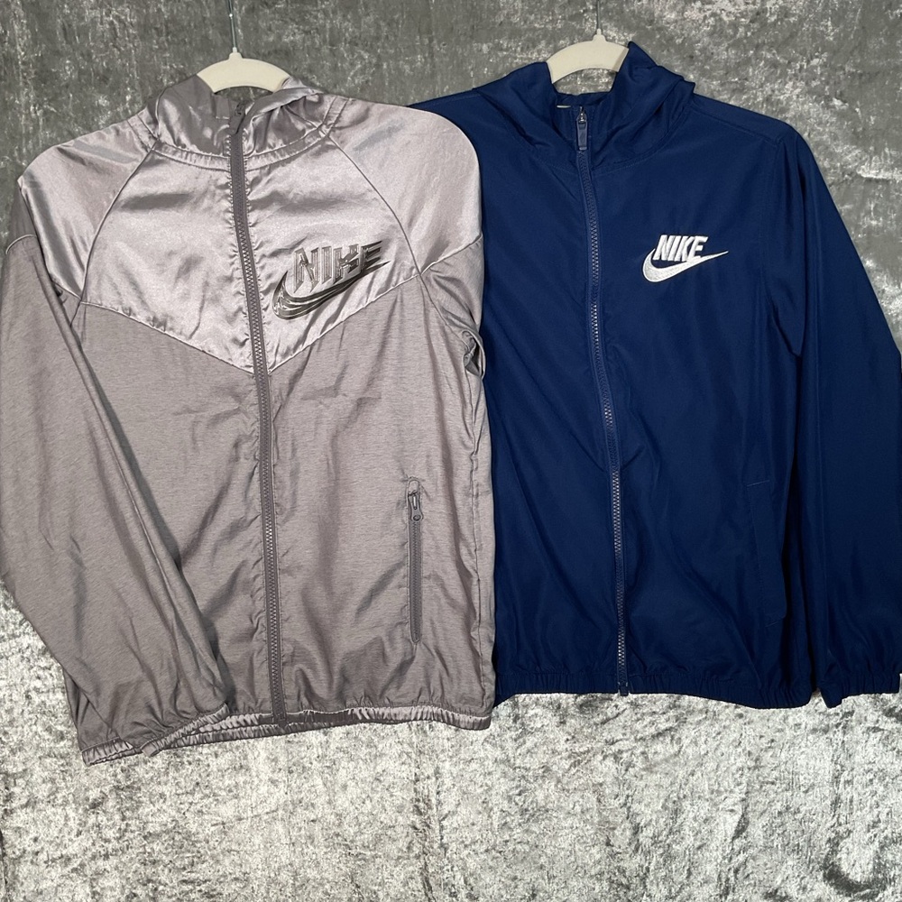 Nike Kids Silver and Navy Windbreakers Set of Two
